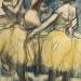 Three dancers in yellow skirts